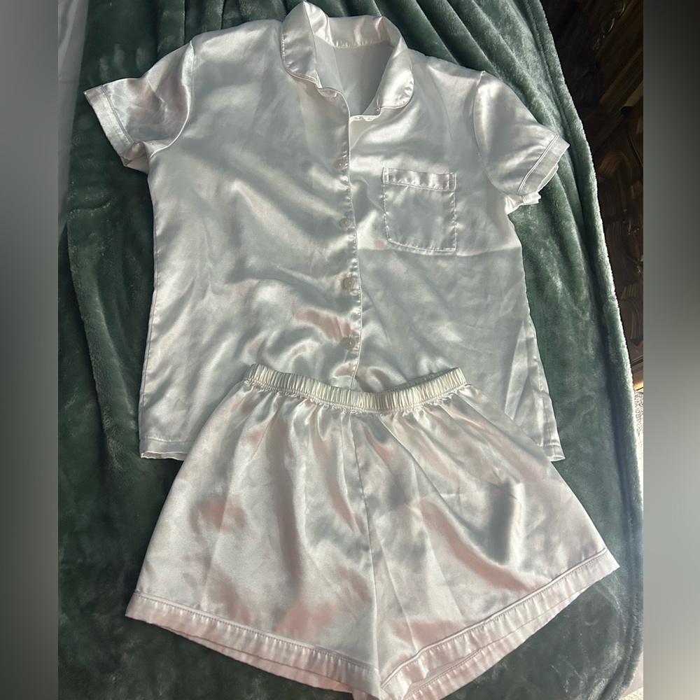 Bridal White Pajama Set